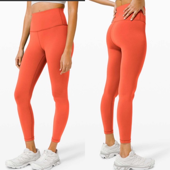 lululemon athletica Pants - NWT Lululemon Wunder Train High Rise Tight 25" Brick coral orange 4